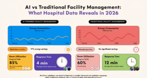 AI vs Traditional Facility Management: What Hospital Data Reveals in 2026 AI hospital facility management