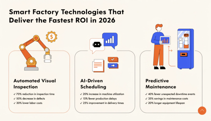 Smart Factory Technologies That Deliver the Fastest ROI in 2026 smart factory ROI 2026
