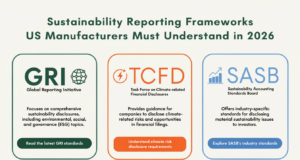 Sustainability Reporting Frameworks US Manufacturers Must Understand in 2026 manufacturing sustainability reporting 2026